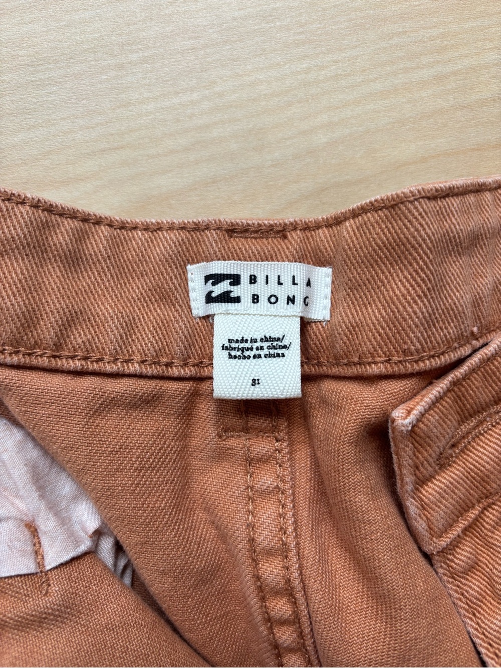 Billabong Wide Leg Jeans in Burnt Orange